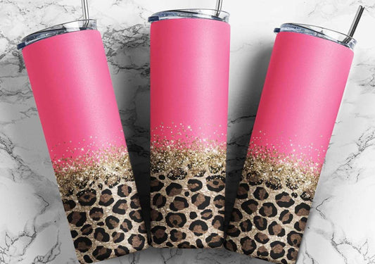 Pink Cheetah Insulated Tumbler
